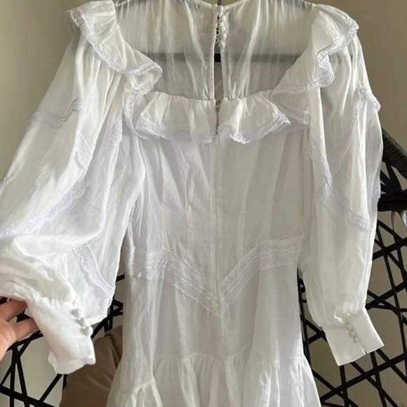 Sandro Belem Ruffle & Braid-Trim Short Dress - Picture 7 of 10